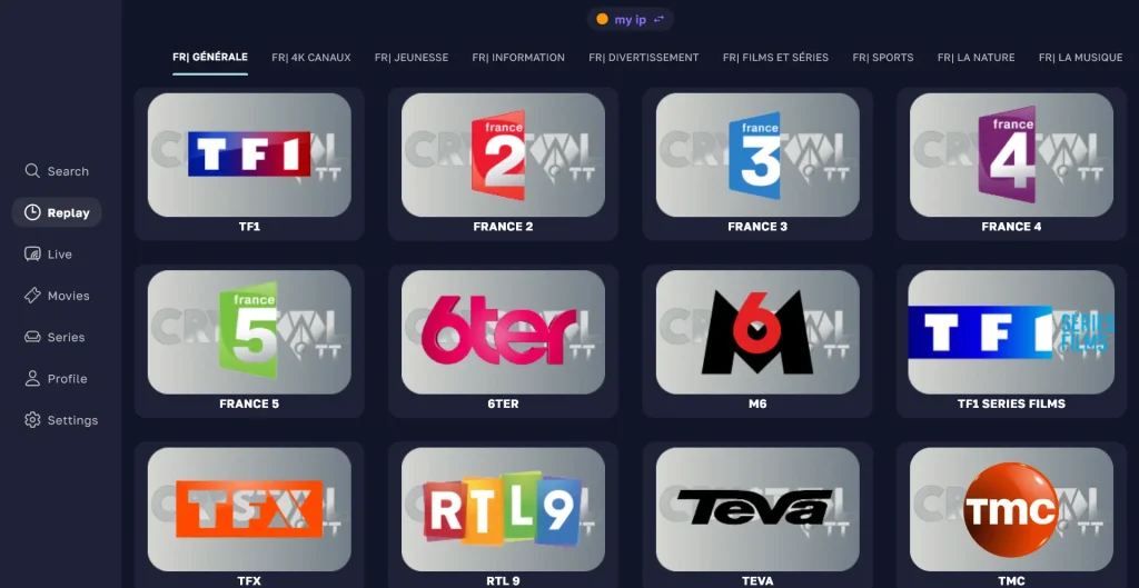 zen iptv Replay (Catch-up TV)