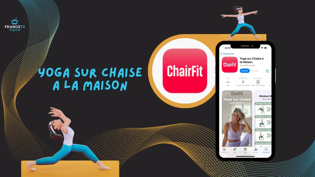 Yoga sur chaise a la maison